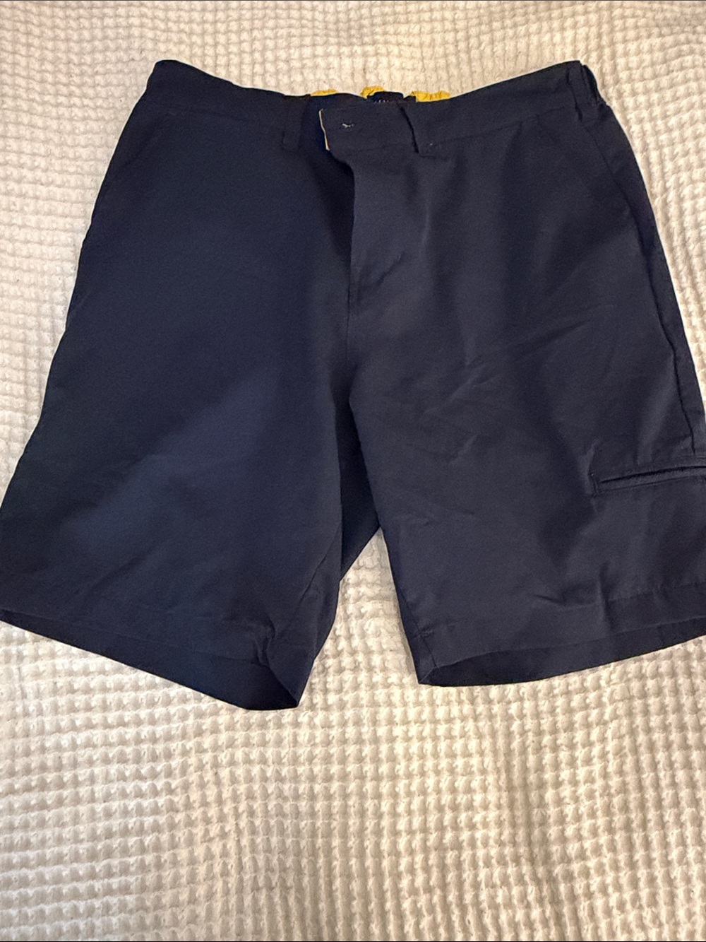 Five Four Navy Flat-Front Shorts
